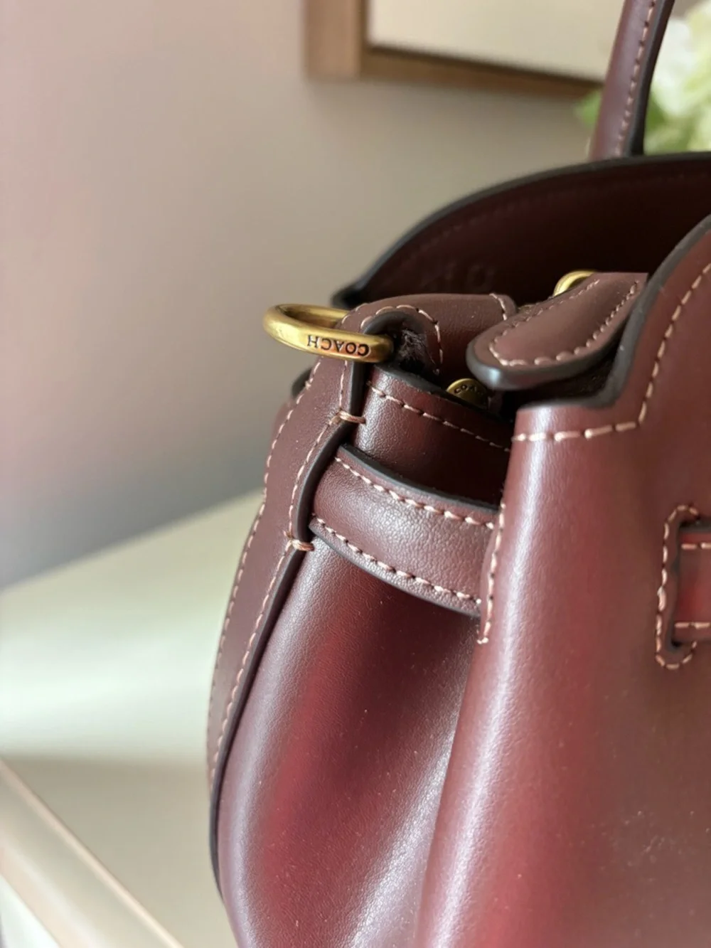Dark Brown Coach Empire Carryall 26 - Picture 6 of 12